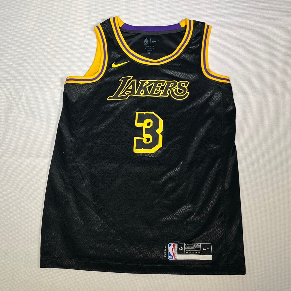 Nike Los Angeles Lakers Anthony Davis Black Mamba Jersey DJ1433-010 Mens Small